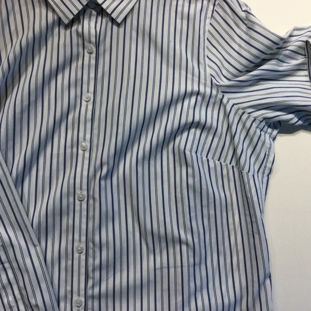 Lands’ End no iron 100% Supima cotton blouse 18W - Picture 4 of 10